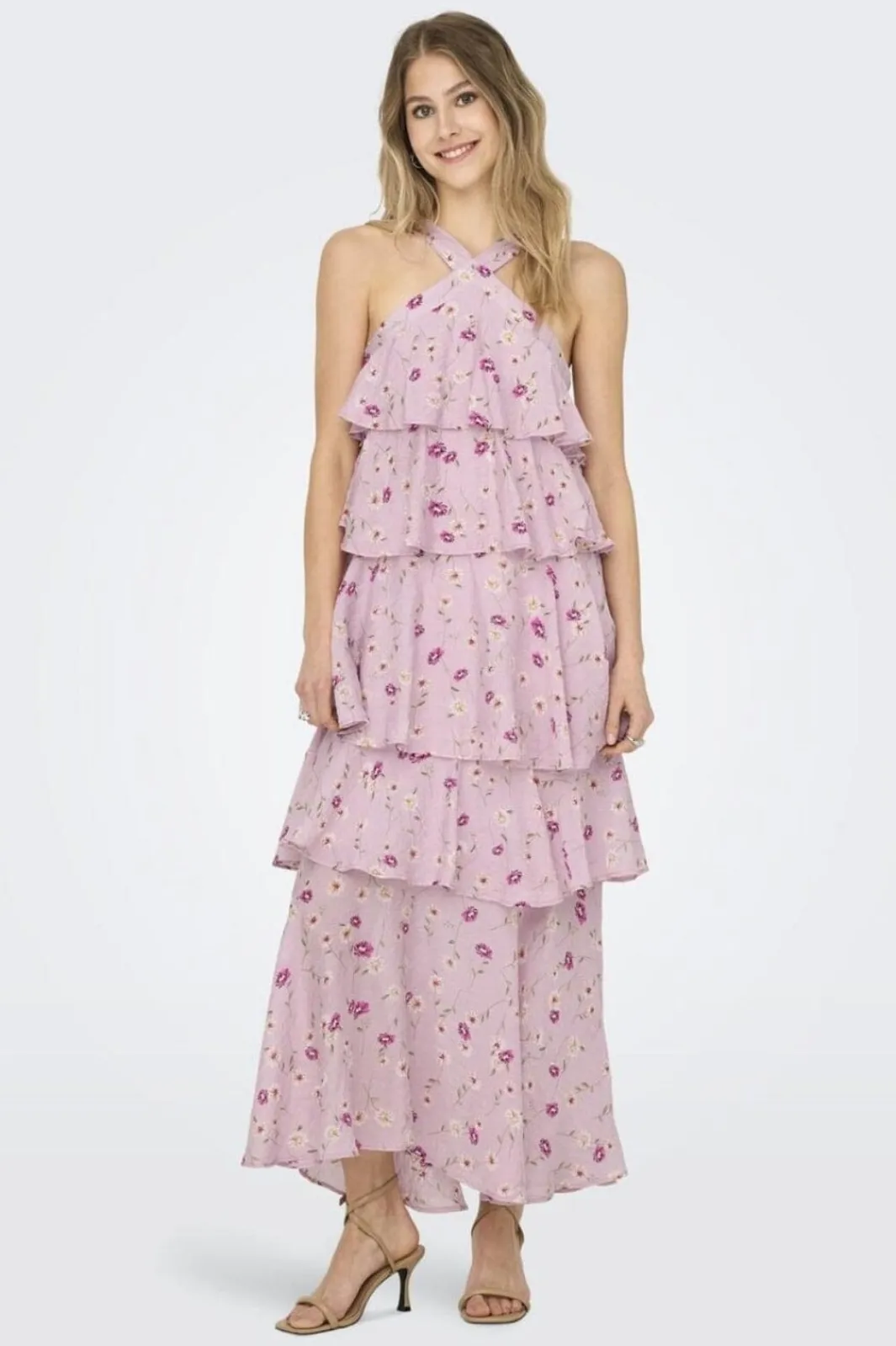 Only Kjoler<Onlcinderella S/L Layered Dress