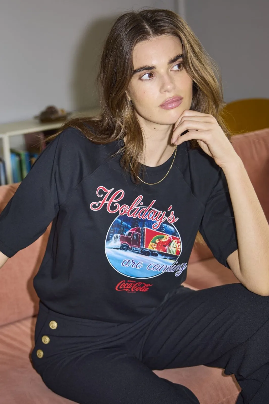 Only T-Shirts & Toppe<Onlcoca Cola Xmas Life S/S Top