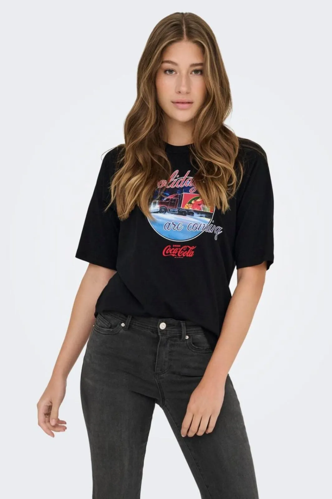 Only T-Shirts & Toppe<Onlcoca Cola Xmas Life S/S Top