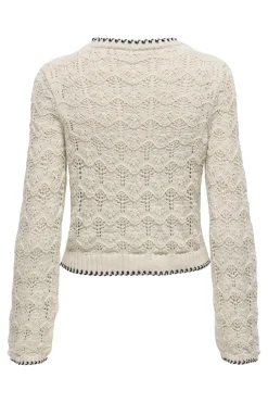 Only Bluser & Skjorter|Strik<Onlcrystal Life Ls Detail O-Neck Knt
