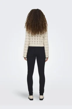 Only Bluser & Skjorter|Strik<Onlcrystal Life Ls Detail O-Neck Knt