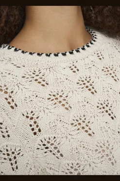 Only Bluser & Skjorter|Strik<Onlcrystal Life Ls Detail O-Neck Knt