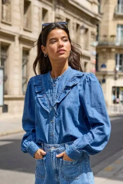 Only Bluser & Skjorter|Ammevenligt Tøj<Onldasha-Sevigny L/S Frill Shirt Akm