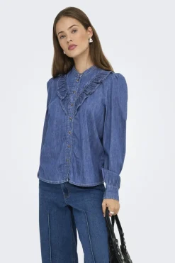 Only Bluser & Skjorter|Ammevenligt Tøj<Onldasha-Sevigny L/S Frill Shirt Akm