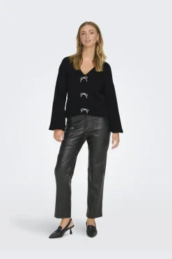 Hot Onldonna Ls Bow V-Neck Knt Strik|Bluser & Skjorter