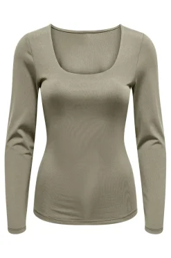 Only Bluser & Skjorter<Onlea L/S 2-Way Deep Neck Top