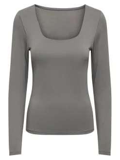 Only Bluser & Skjorter<Onlea L/S 2-Way Deep Neck Top