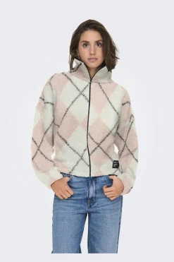 Only Overtøj & Jakker<Onleline Life L/S Zip Teddy Swt