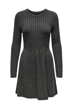 Only Kjoler<Onlfia Ls Cable Dress Knt