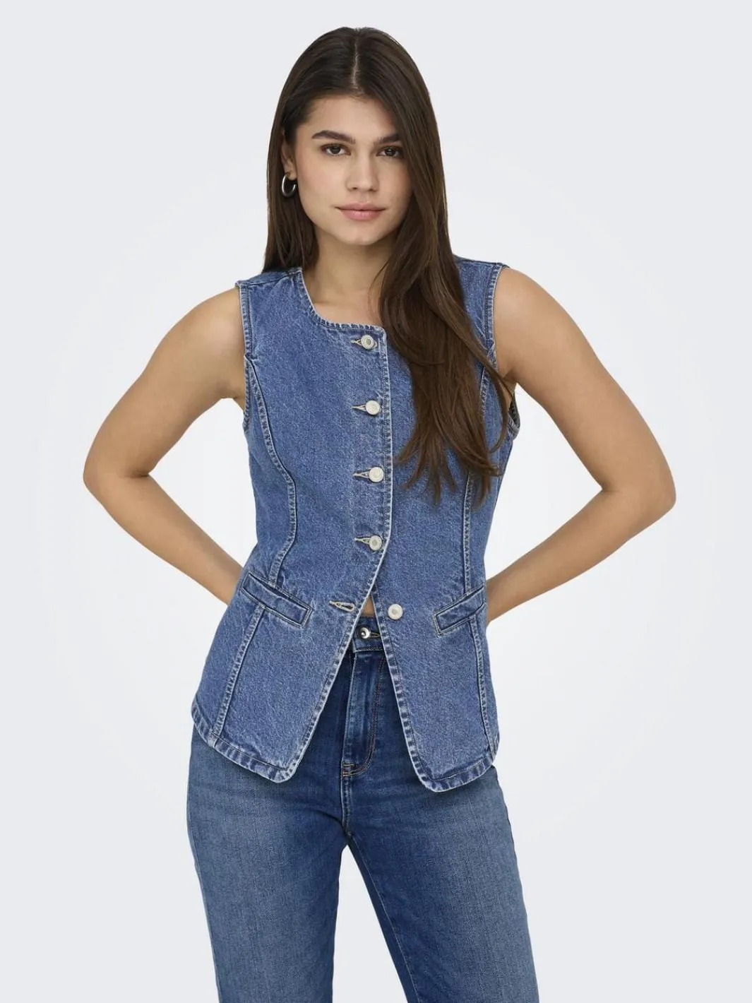 Only Veste|Ammevenligt Tøj<Onlgiulina S/L Button Waistcoat Mae
