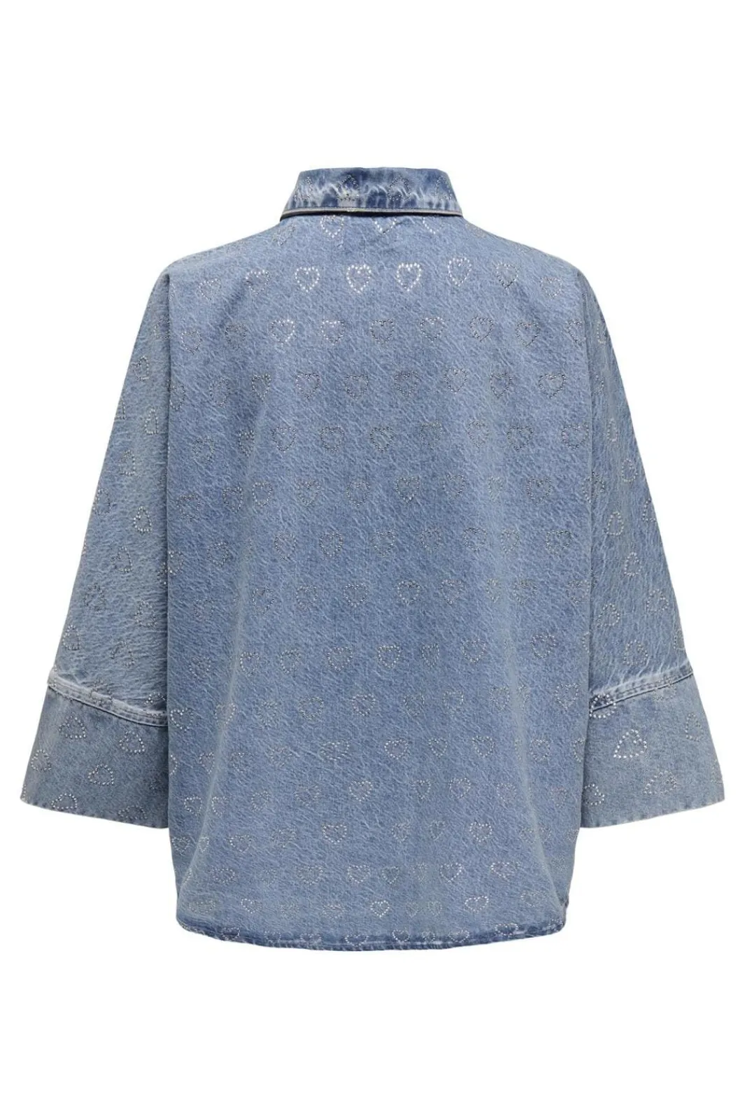 Clearance Onlgrace 3/4 Slv Shirt Heart Seq Bluser & Skjorter|Ammevenligt Tøj