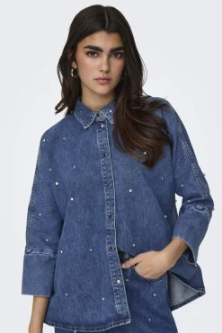 Only Bluser & Skjorter<Onlgrace Ls Rhinestone Shirt Cro