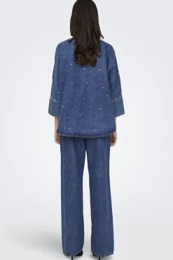 Only Bluser & Skjorter<Onlgrace Ls Rhinestone Shirt Cro