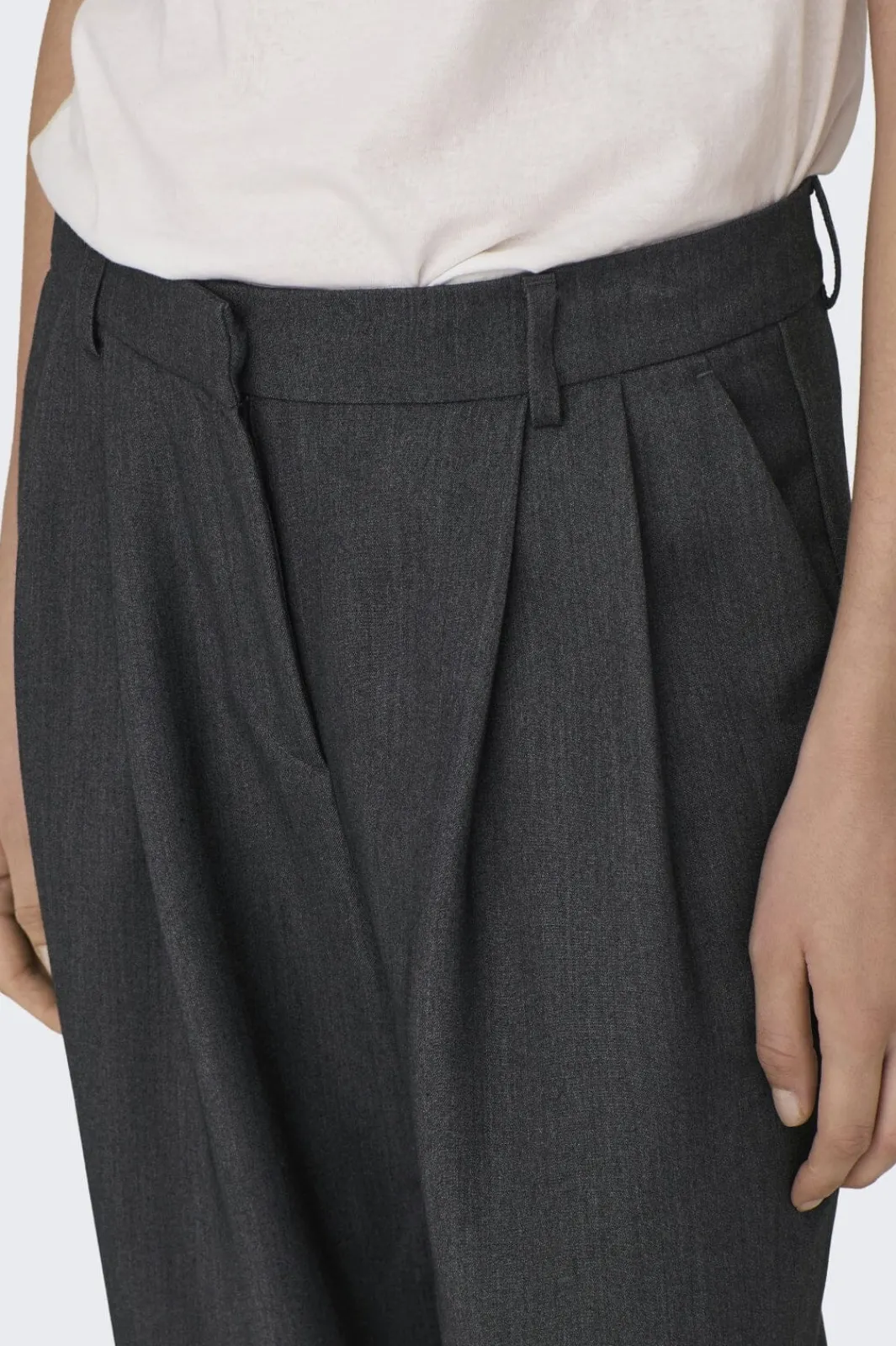 Onlhattie Pleat Mel Str Pant Tlr 15304707 Bukser, Jeans & Leggings