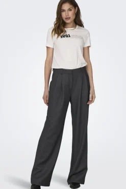 Onlhattie Pleat Mel Str Pant Tlr 15304707 Bukser, Jeans & Leggings