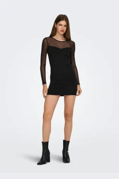 Only Kjoler<Onlheart-Becki L/S Mix Bodycondress