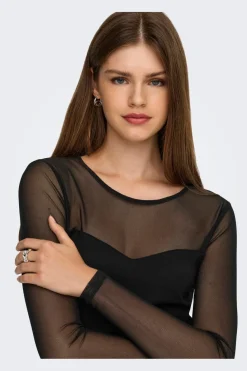 Only Kjoler<Onlheart-Becki L/S Mix Bodycondress
