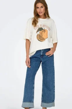 Online Onlhope Wide Fold Up Cro Bukser, Jeans & Leggings