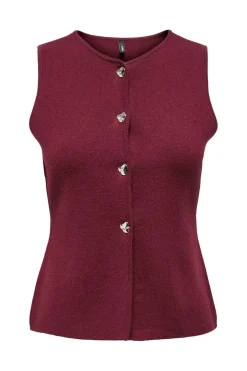 Sale Onlibi Button Sl Vest Cc Knt T-Shirts & Toppe