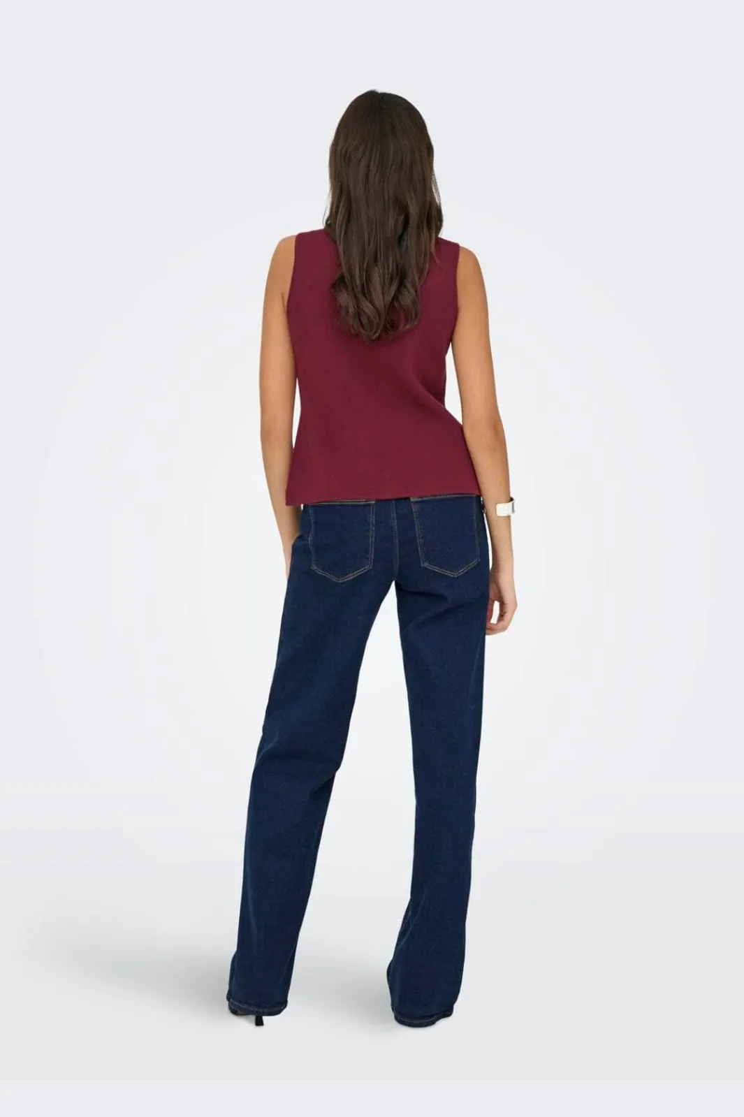 Sale Onlibi Button Sl Vest Cc Knt T-Shirts & Toppe