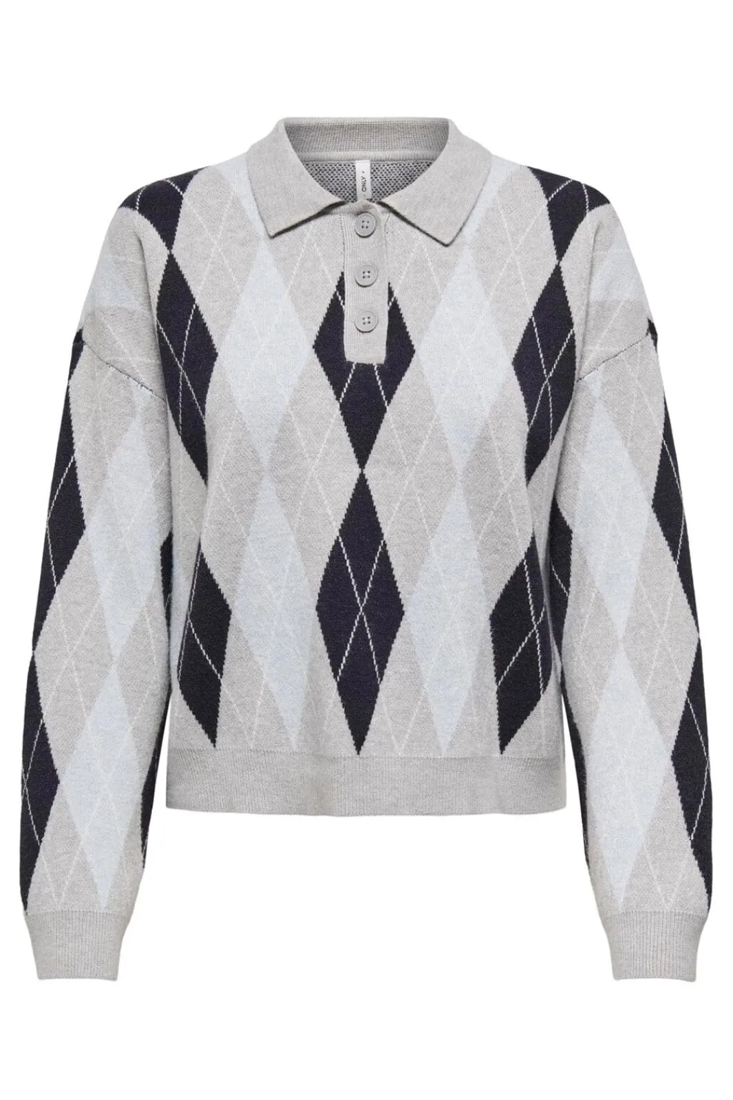 Sale Onlibi Ls Check Polo Cc Knt Strik|Bluser & Skjorter