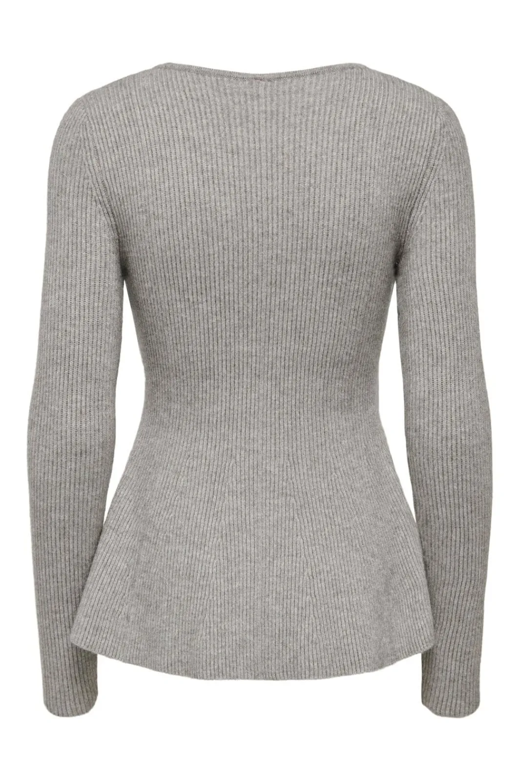 Only Strik|Bluser & Skjorter<Onlibi Ls V-Neck Rib Peplum Cc Knt