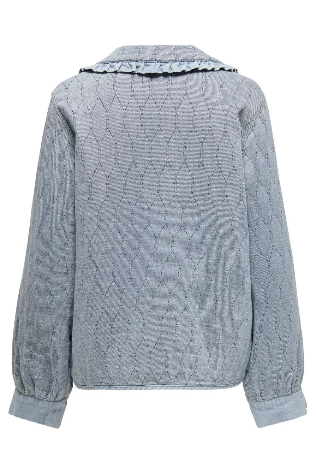 Best Onlida Frill Collar Tie Shirt Bluser & Skjorter
