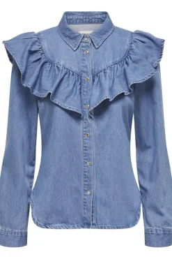 Only Bluser & Skjorter|Ammevenligt Tøj<Onlindigo Ls Frill Shirt Qyt