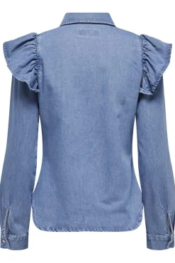 Only Bluser & Skjorter|Ammevenligt Tøj<Onlindigo Ls Frill Shirt Qyt
