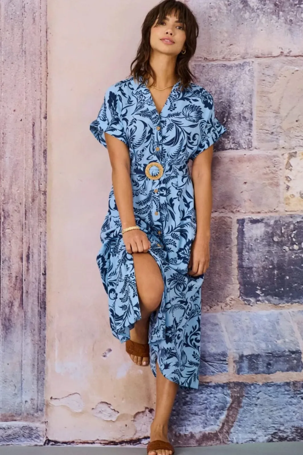 Only Bluser & Skjorter|Ammevenligt Tøj<Onljakiri Linen Ss Midi Shirt Dress