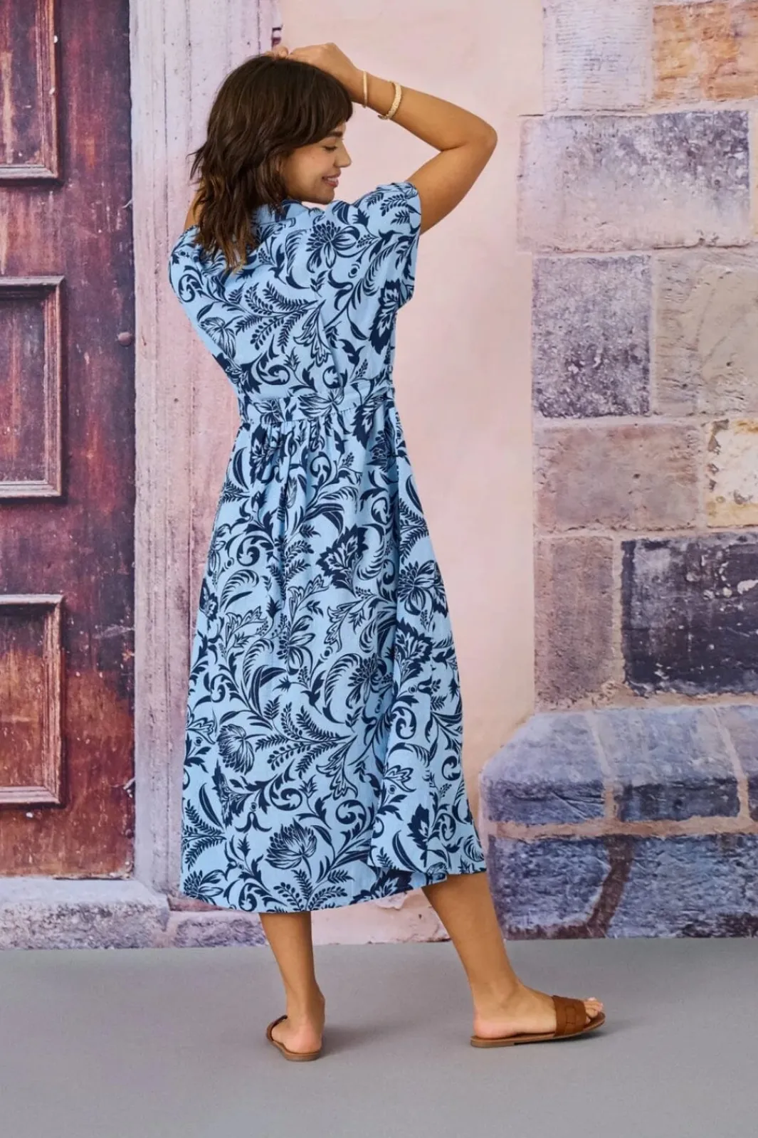 Only Bluser & Skjorter|Ammevenligt Tøj<Onljakiri Linen Ss Midi Shirt Dress