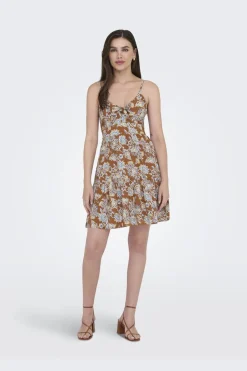 Only Kjoler<Onljennie S/L Knot Short Dress Ox