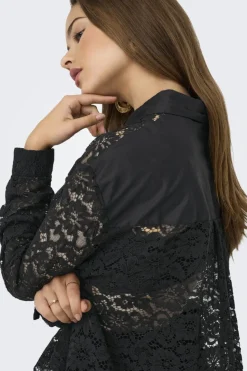Onljilli Lace Mix Shirt Bluser & Skjorter|Ammevenligt Tøj