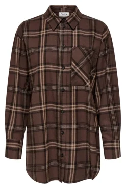 Only Bluser & Skjorter|Ammevenligt Tøj<Onljuliana Ls Loose Check Shirt