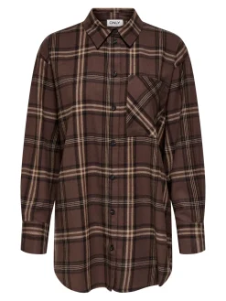 Only Bluser & Skjorter|Ammevenligt Tøj<Onljuliana Ls Loose Check Shirt