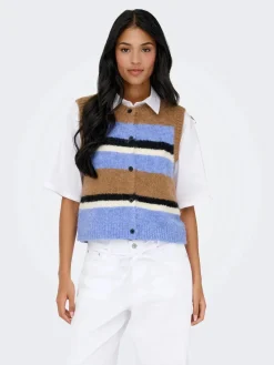 Only Veste|Ammevenligt Tøj<Onlkallie Sl Button Vest Knt