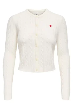Hot Onlkatia Ls Cable Button Cardigan Cc Knt Cardigans|Ammevenligt Tøj