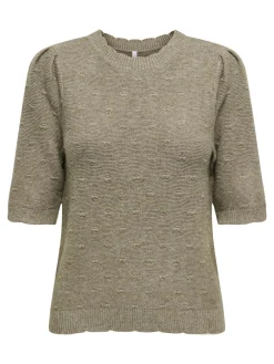 Hot Onlkatia Ss Structure O-Neck Cc Knt T-Shirts & Toppe