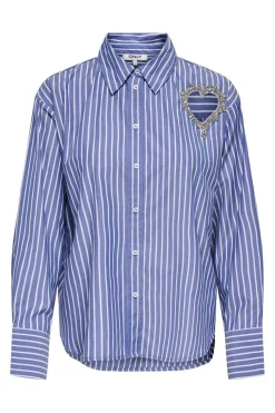 Only Bluser & Skjorter<Onlkaylen Ls Heart Emb Shirt