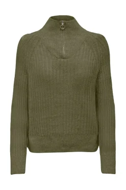 Only Strik|Bluser & Skjorter<Onlleise Freya Ls Zip High Neck Knt
