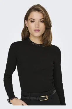 Only T-Shirts & Toppe<Onlleslie L/S Lace Mix Top