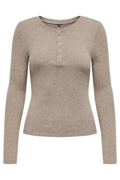 New Onllinea L/S O-Neck Button Top Cc T-Shirts & Toppe