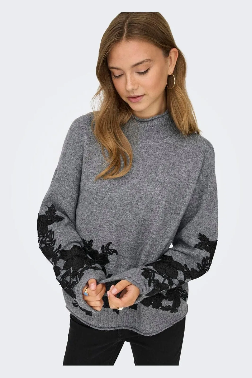 Only Strik|Bluser & Skjorter<Onllisa Ls Highneck Detail Knt