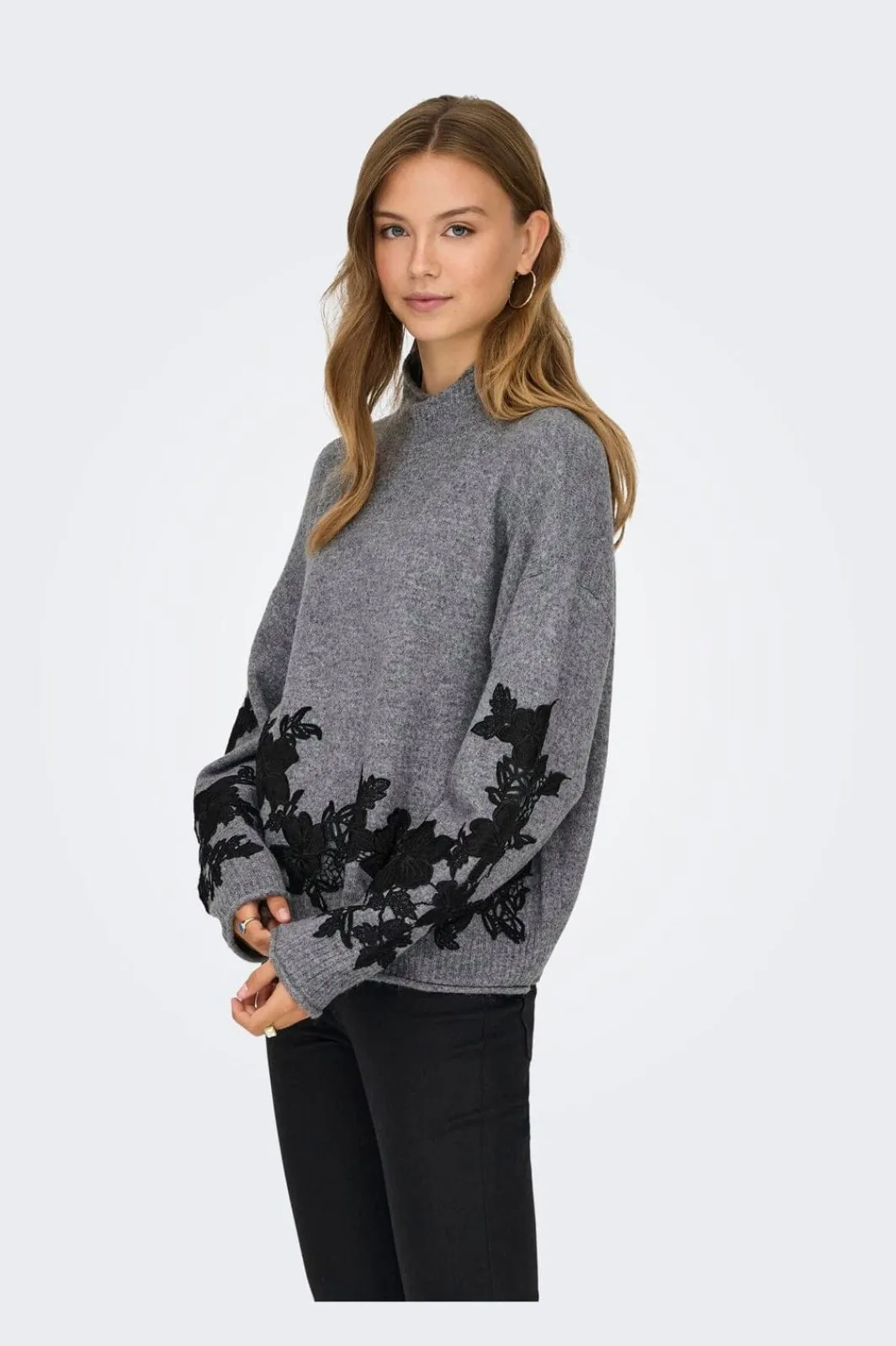 Only Strik|Bluser & Skjorter<Onllisa Ls Highneck Detail Knt