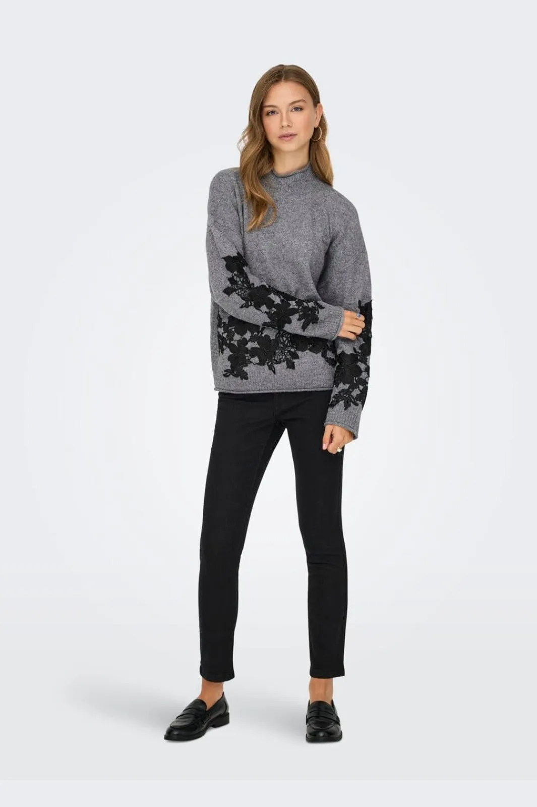 Only Strik|Bluser & Skjorter<Onllisa Ls Highneck Detail Knt