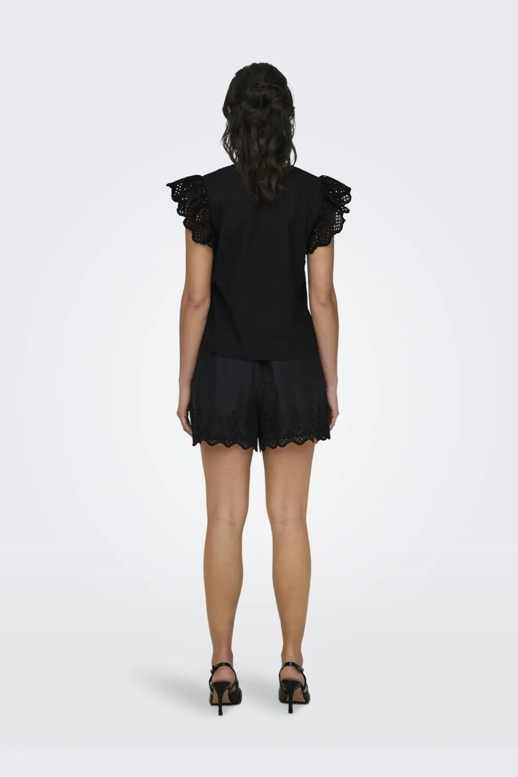 Best Onllou Life Emb S/S Frill Top T-Shirts & Toppe