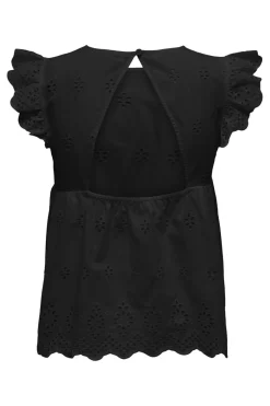 Sale Onllou Life Emb S/S Open Back Top T-Shirts & Toppe