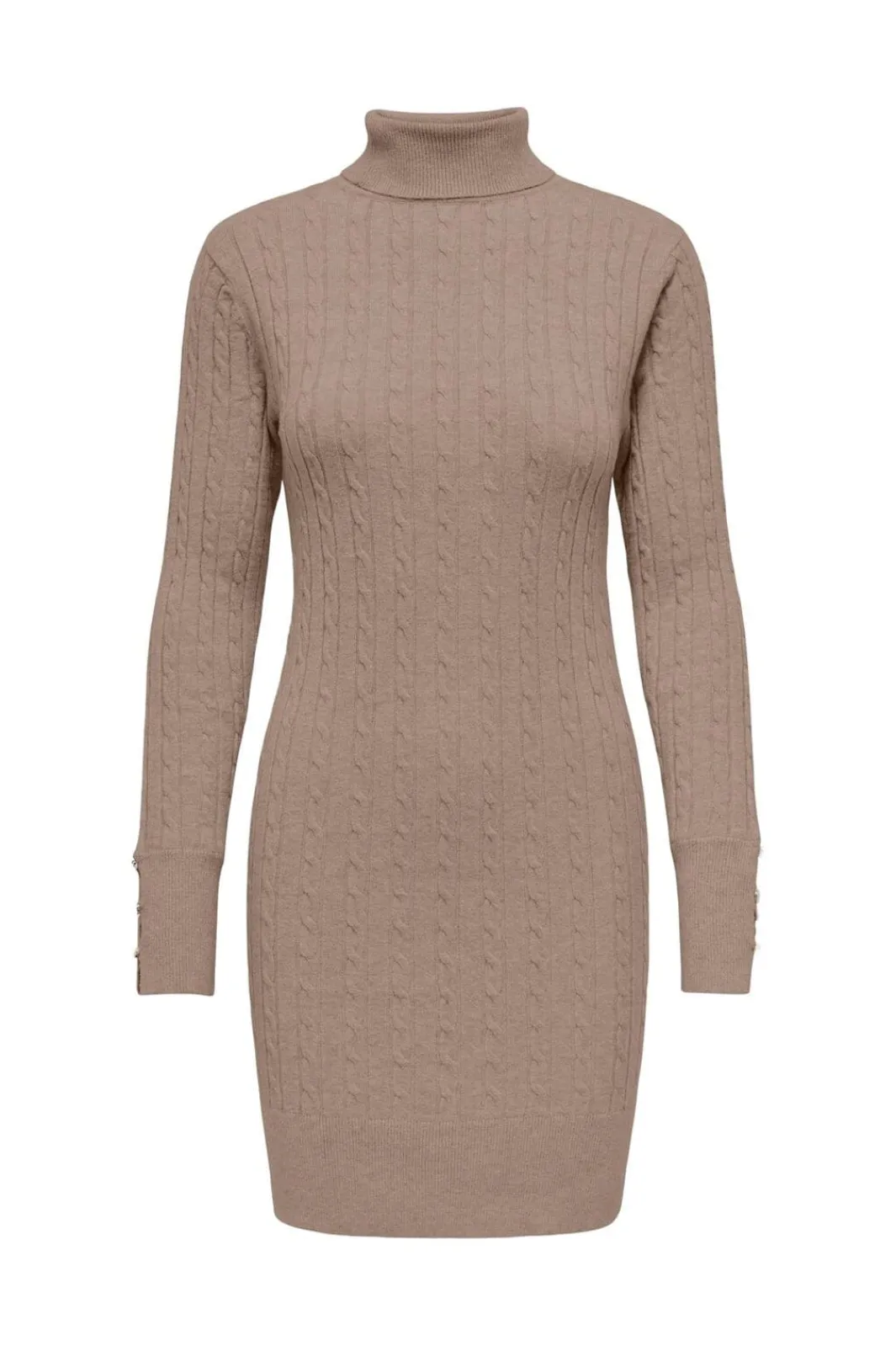 Only Kjoler<Onllouis Ls Rollneck Cable Dress At Knt