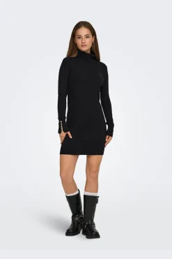 Onllouis Ls Rollneck Cable Dress At Knt Kjoler