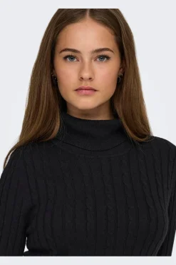 Onllouis Ls Rollneck Cable Dress At Knt Kjoler